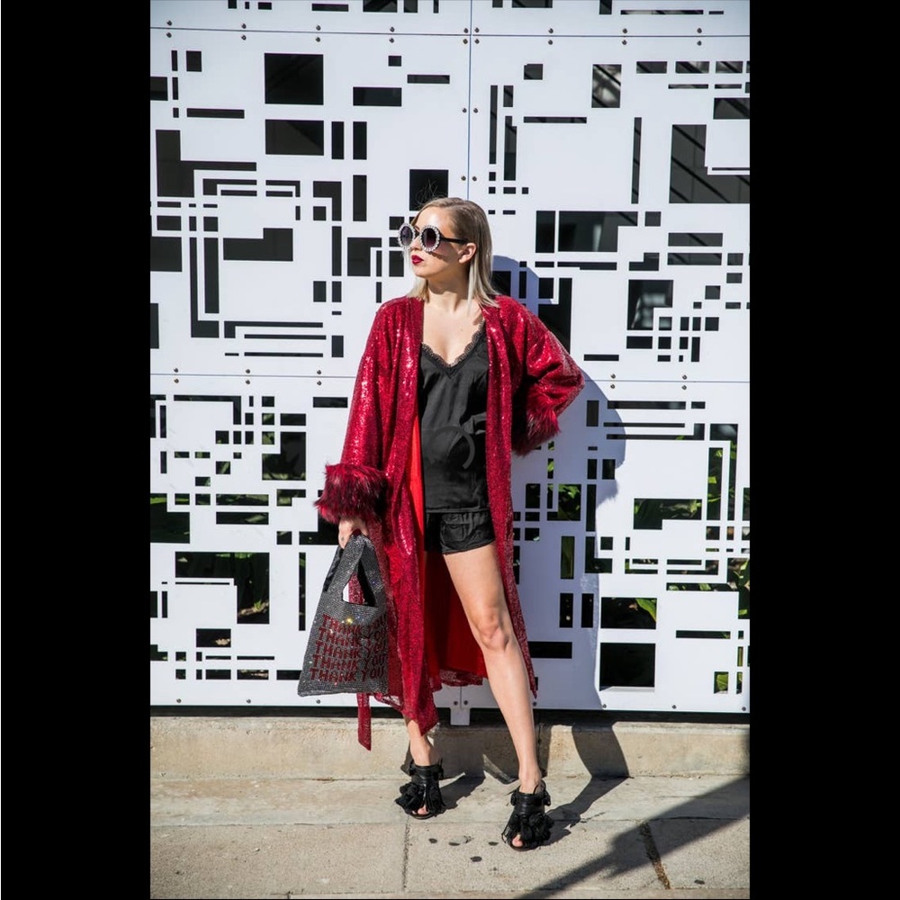 Ruby Sequin Kimono